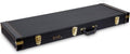 Crossrock Electric Guitar Case fits Fender Telecaster and Stratocaster- Sponge Lining, Metal Feet, Storage Space-Black (CRW600EBK)