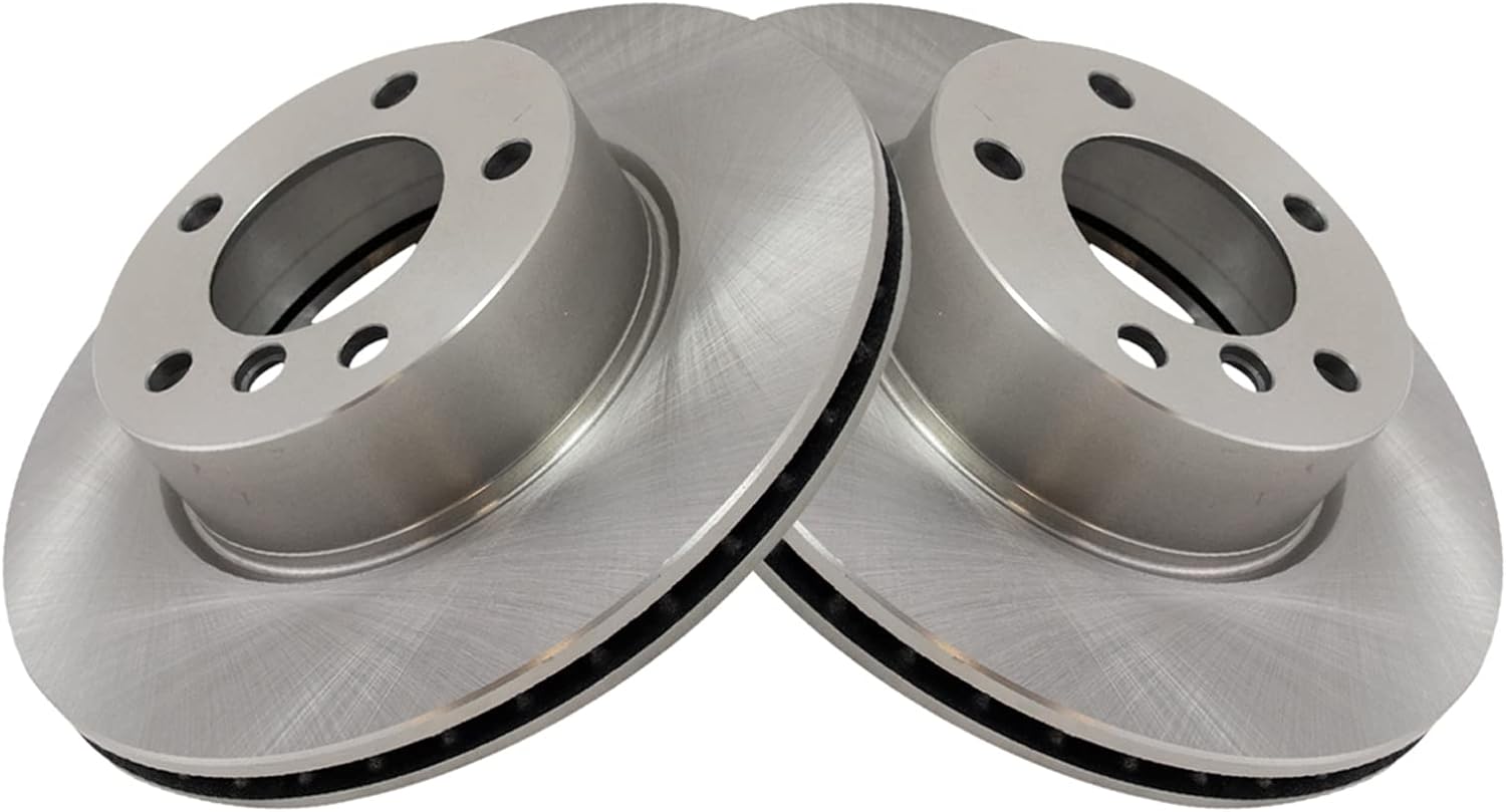 TRQ Front Brake Pad and Rotor Set Ceramic Vented Rotors Compatible with 2008-2013 BMW 128i 2006 325i 325xi 2007 328i 328xi