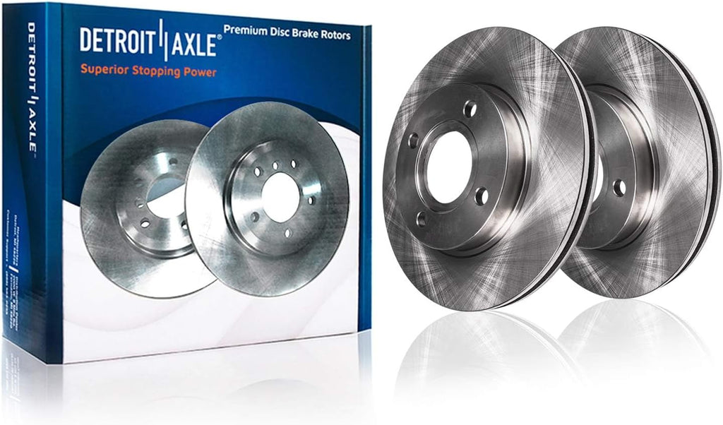 Detroit Axle - Brake Kit for Toyota 2012-2018 Yaris, Disc [Rear Disc Models], Brake Rotors Ceramic Brakes Pads 2013 2014 2015 2016 2017 Replacement : 10.80' inch Front and 10.20' inch Rear Rotors