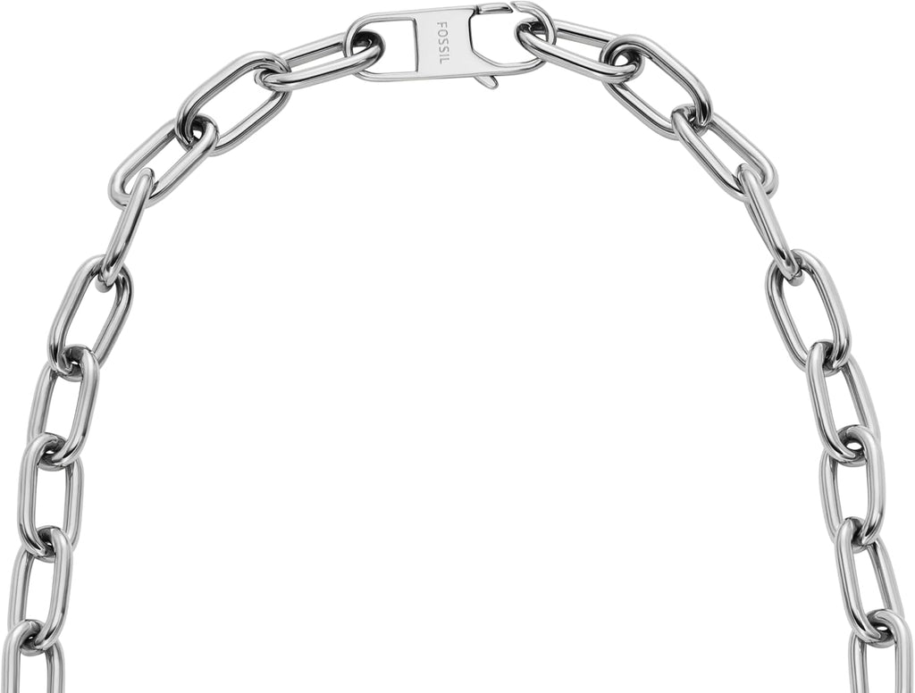 Fossil Women's Sterling Silver or Silver-Tone Stainless Steel Pendant Chain Necklace for Women