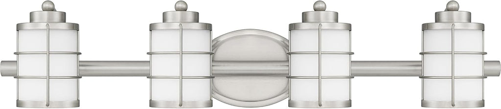 Quoizel Hazlett 4-Light Brushed Nickel Vanity Light