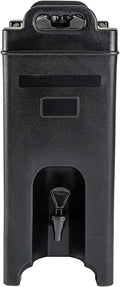 Restaurantware Cater Tek 5 Gallon Beverage Dispenser 1 Insulated Drink Dispenser - Built-In Handles For Hot and Cold Drinks Black Plastic Beverage Server Use At Parties or Restaurants