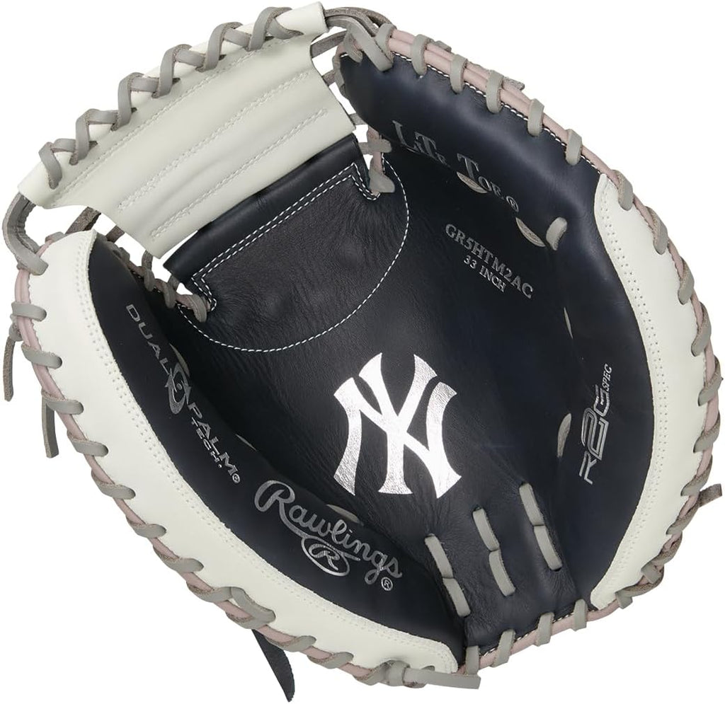 Rawlings Baseball Glove Soft Adult Hyper TECH MLB Team GR5HTM2AC Yankees [Catcher] Size 33 *Right Throw (Left Handed)