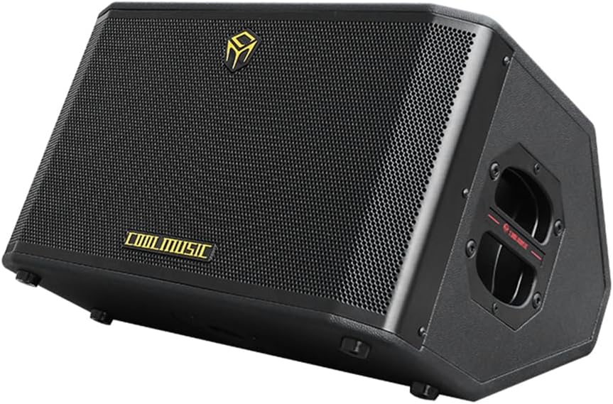 Coolmusic 300W Professional Acoustic Guitar Amp,Busking Amplifier PA System with 7 Inputs, Studio-Grade Reverb/Chorus/Delay/Tremolo/Phaser/Flanger, 3-Band EQ