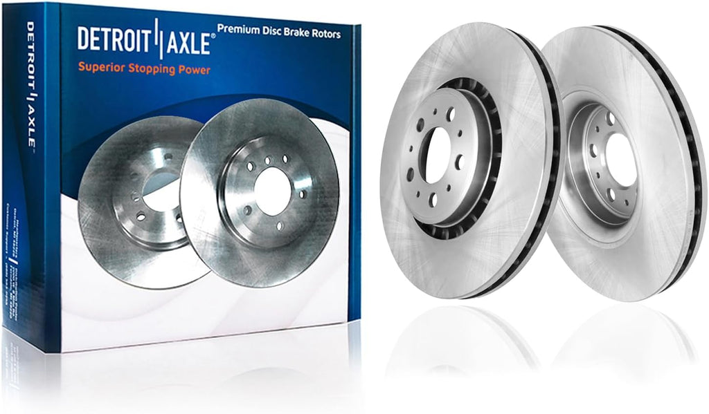 Detroit Axle - Brake Kit for 03-14 Volvo XC90, Disc Brake Rotors Brakes Pads 2003 2004 2005 2006 2007 2008 2009 2010 2011 2012 2013 2014 Replacement : 13.23' inch Front and 12.13' inch Rear Rotor