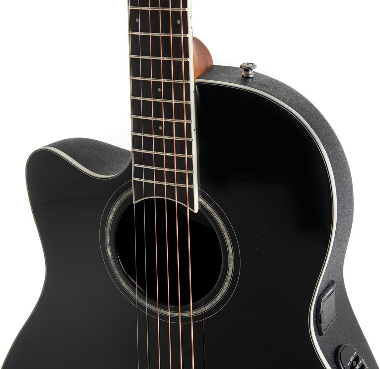 Ovation Celebrity Standard CS24L-5G Mid-depth Left-handed Acoustic-electric Guitar - Black