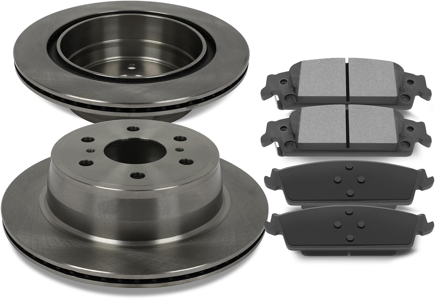 SCITOO - Brake Kits For Cadillac For Escalade,For Escalade ESV,For Silverado 1500,For Suburban,For Tahoe,For Yukon,For Yukon XL Rear Disc Brake Rotors and Ceramic Brakes Pads: 55133;D1707-8930