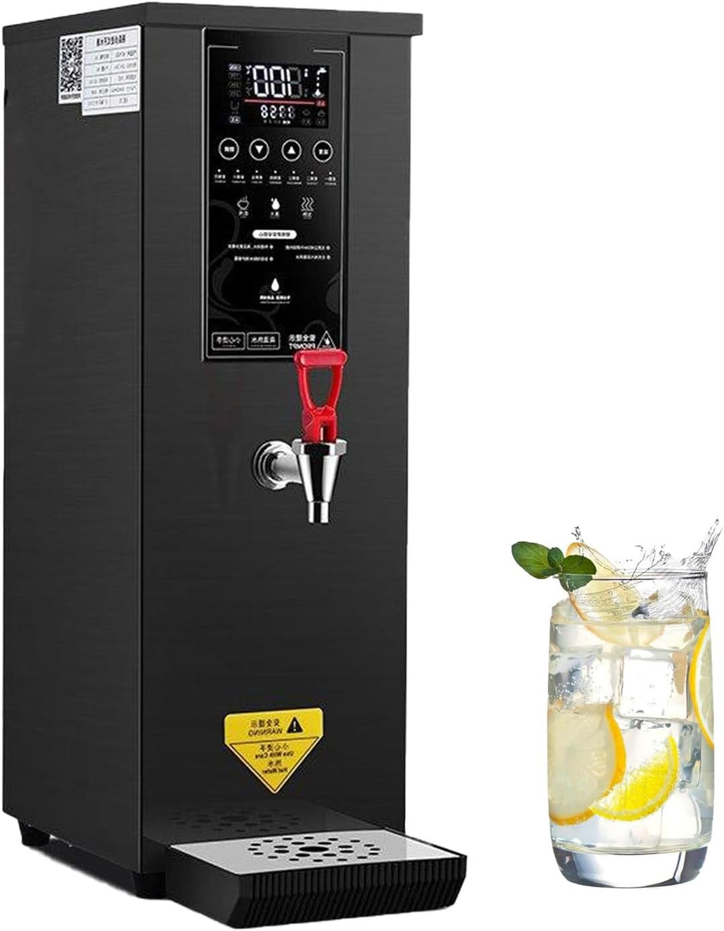 Commercial Hot Water Dispenser 3000W, 25L Large Electric Water Boiler Stainless Steel Hot Water Machine, Step Heating,for Tea Coffee Restaurant, 140°F-212°F Temperature Adjustable,Black