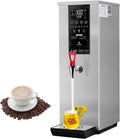Commercial Hot Water Dispenser, Stainless Steel Autofill Boiler, 2.5kW Electric Countertop, Non Drip Tap, Ideal for Tea, Coffee, Desserts in Hotels and Cafés (C Silver)