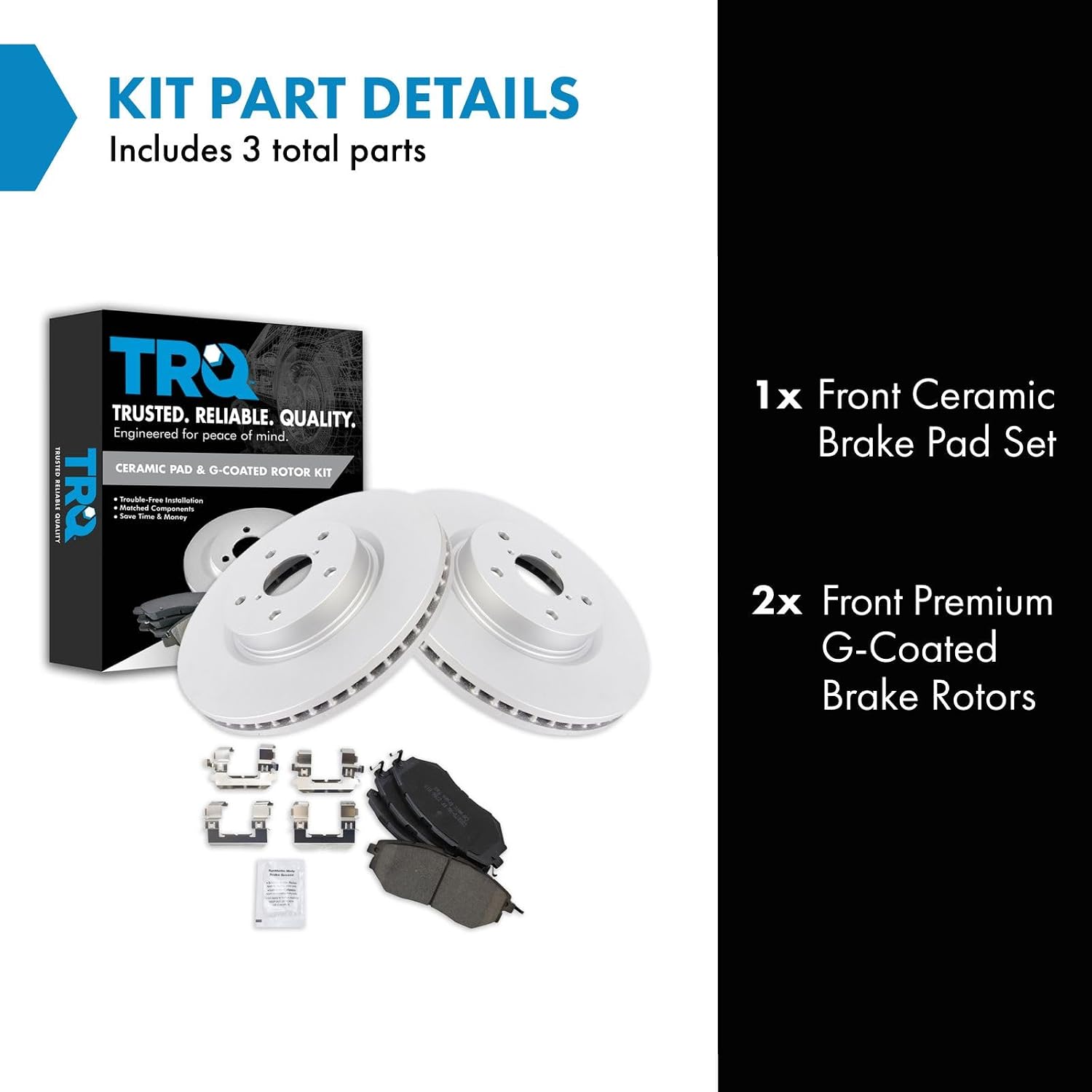 TRQ Front Brake Pad and Rotor Set Ceramic G Coated Vented Rotors Compatible with 2006-2007 Subaru B9 Tribeca 2008-2014 Tribeca 2015-2019 Legacy Outback 2015-2021 WRX