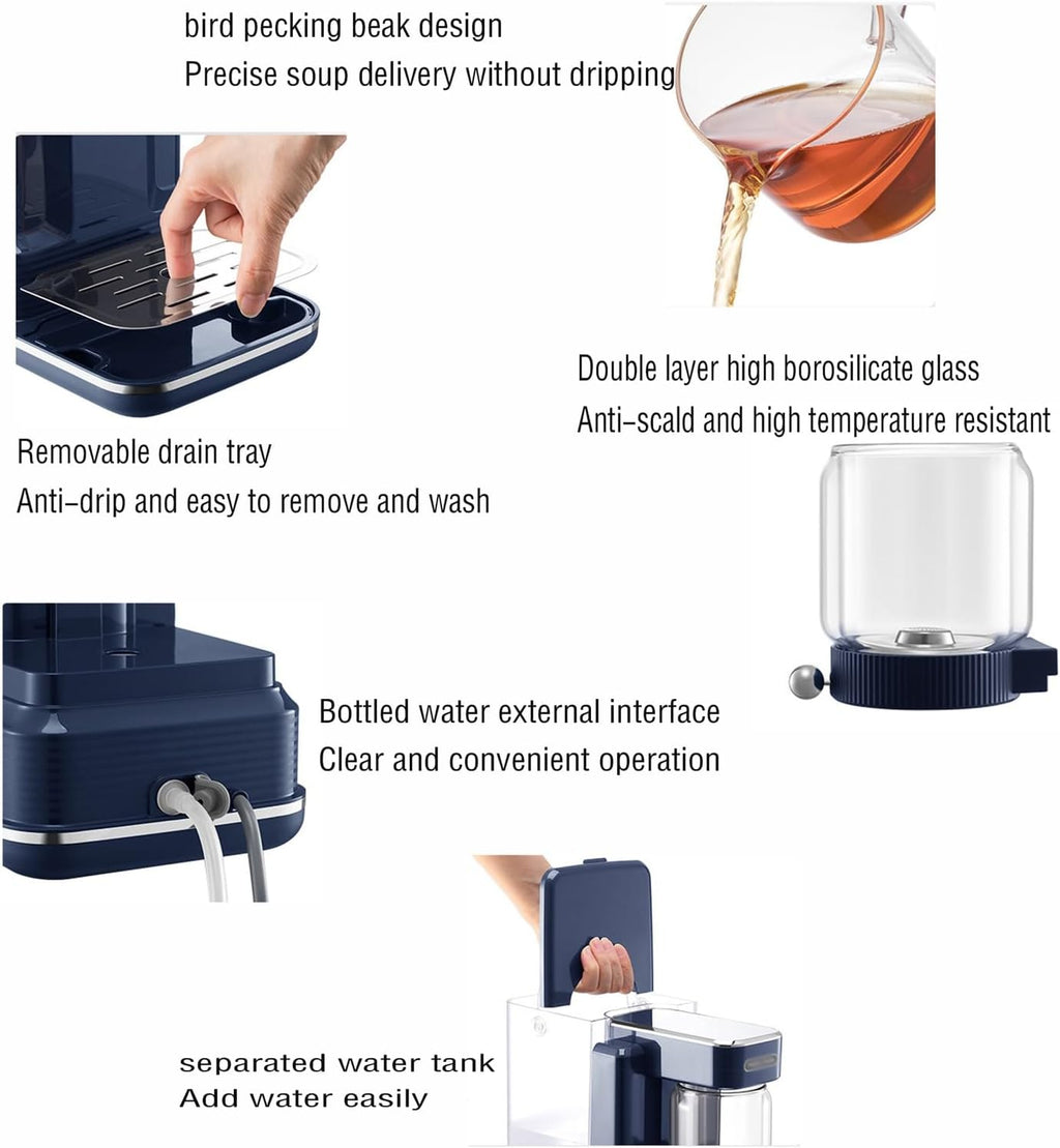 SinSed Electric Water Boiler 热水壶 Instant hot Water Dispenser Home Office Desk Heating Fully Automatic Digital Display Coffee and Tea All-in-one Water Dispenser 29 * 15.9 * 30cm(Color:b)