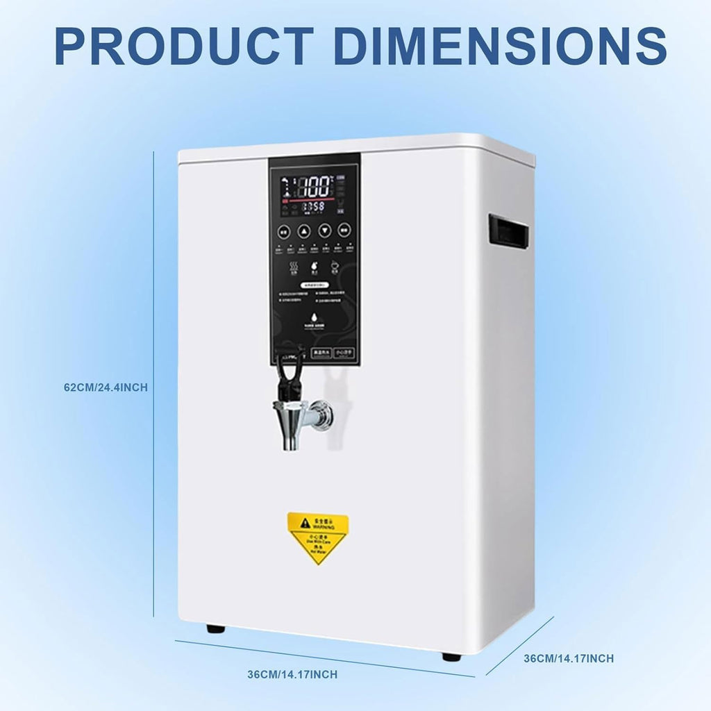 50L Instant Hot Water Dispenser, Wall-Mounted Commercial Water Boiler With Filter Lcd Display, Stainless Steel Water Heater With Spout for Cafe, Home, Office