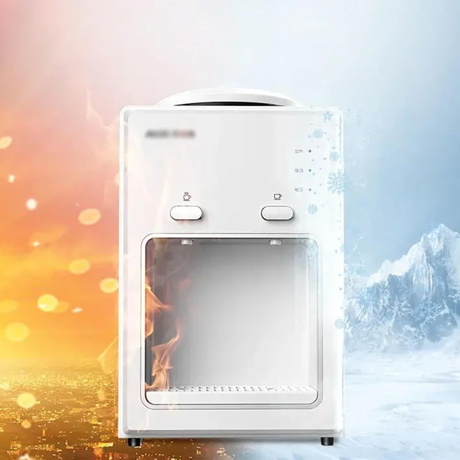 Water Dispenser Desktop Mini Hot and Cold Dormitory Ice Warm Energy-saving Water Boiling Machine Water Dispenser Water Cooler Dispenser(A Warm-Hot)
