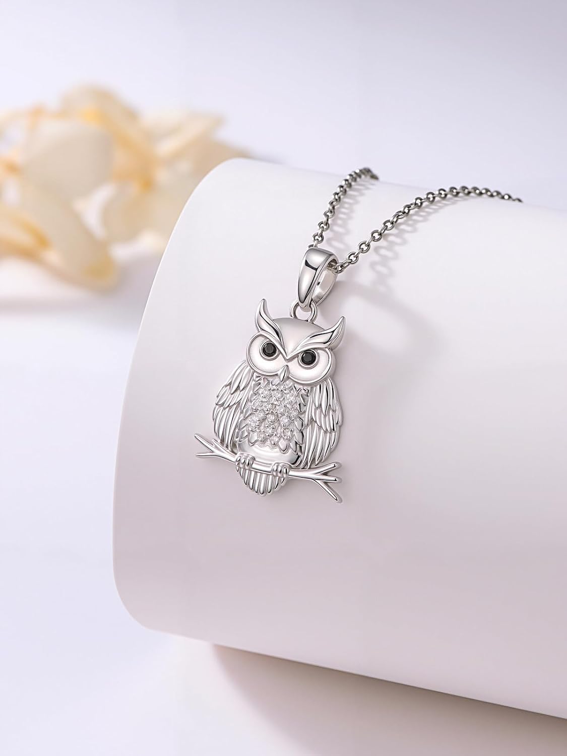 ZBA Natural Diamond Animal Necklaces for Women, 18k Gold Plated 925 Sterling Sliver Fine Jewelry Meaningful Gifts (Color F-G/Clarity I1-I2)