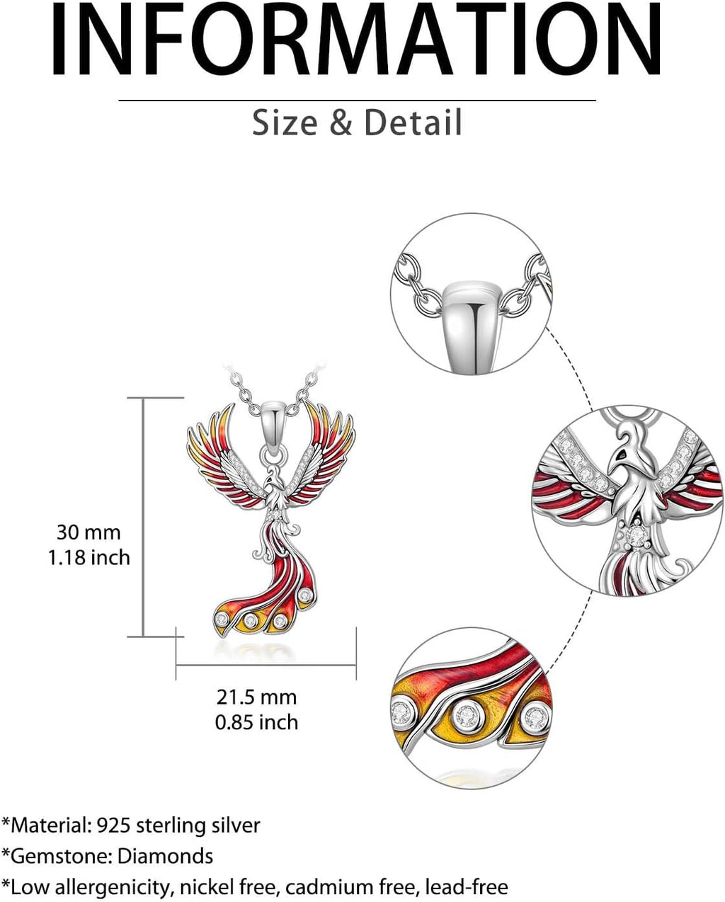 ZBA Natural Diamond Animal Necklaces for Women, 18k Gold Plated 925 Sterling Sliver Fine Jewelry Meaningful Gifts (Color F-G/Clarity I1-I2)
