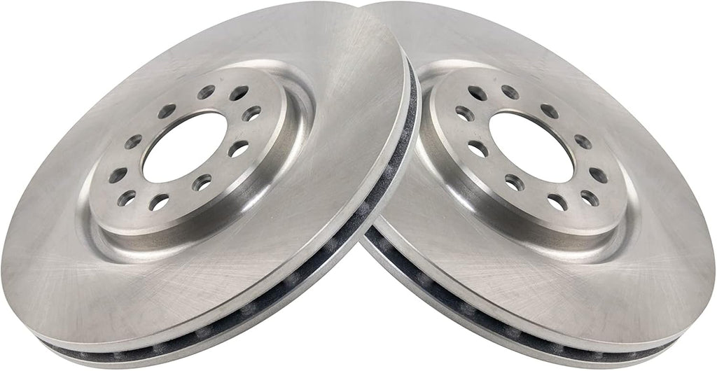 TRQ Front Ceramic Brake Pad and Rotor Set 12.99 in 5-Lug for 2016-2021 Jeep Cherokee with 330 mm Diameter Front Rotors with Dual Piston Calipers