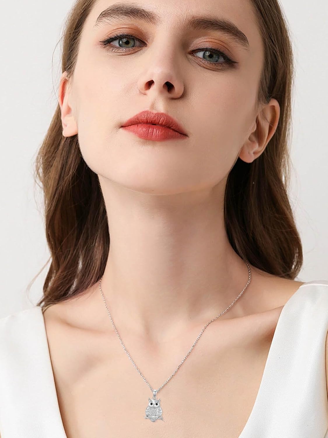 ZBA Natural Diamond Animal Necklaces for Women, 18k Gold Plated 925 Sterling Sliver Fine Jewelry Meaningful Gifts (Color F-G/Clarity I1-I2)