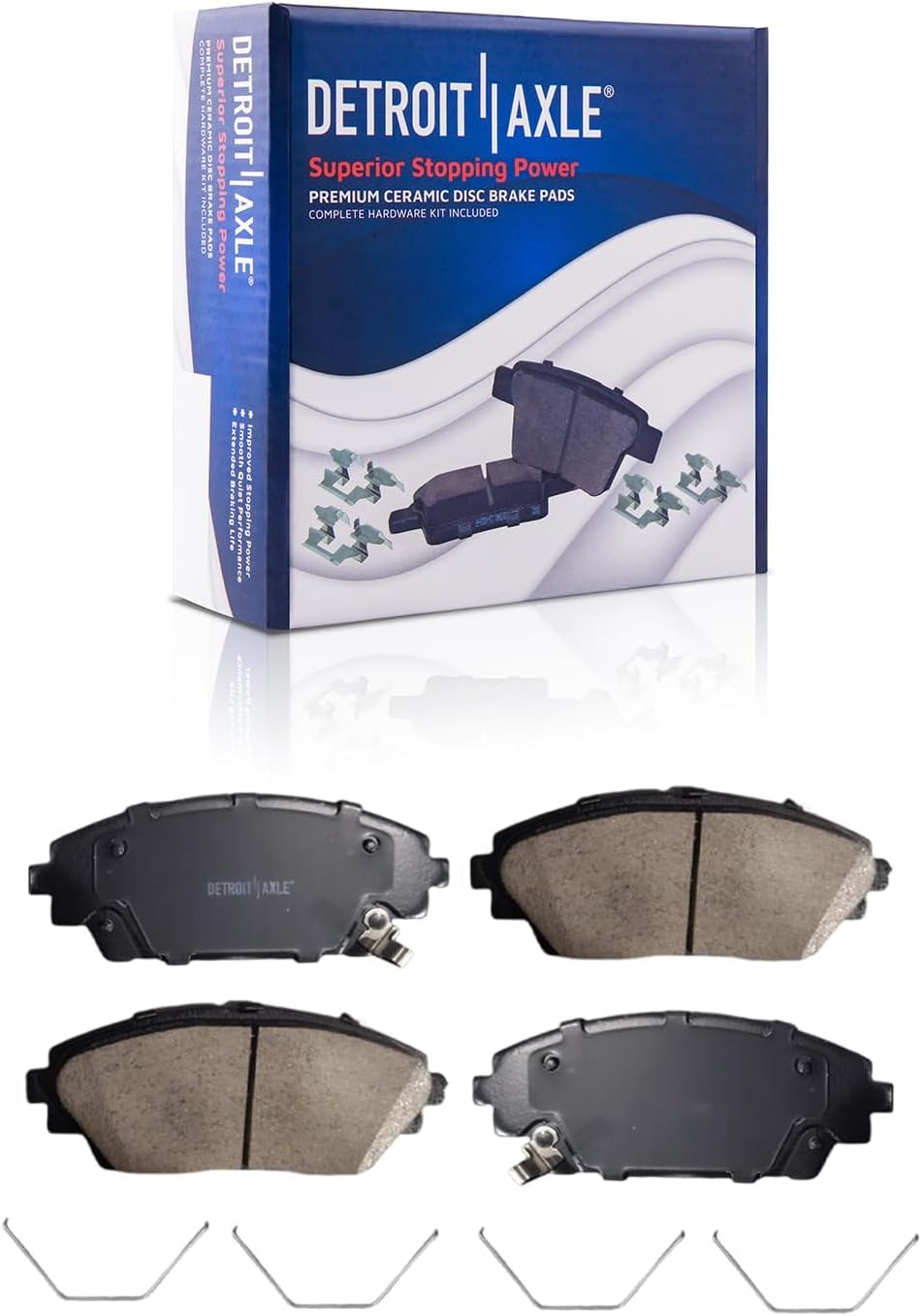 Detroit Axle - 10pc Brake Kit for 2020 2021 2022 2023 Mazda CX-30 [with 16-inch Wheel], Disc Brake Rotors Ceramic Brakes Pads Replacement : 11.60' inch Front and 10.43' inch Rear Rotor