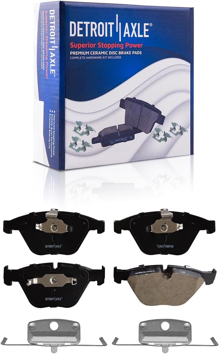 Detroit Axle - Front Brake Kit for BMW 335i xDrive 335xi 335is 335d, Disc Brake Rotors Ceramic Brakes Pads with Hardware with Hardware Replacement : 13.70' inch Rotors