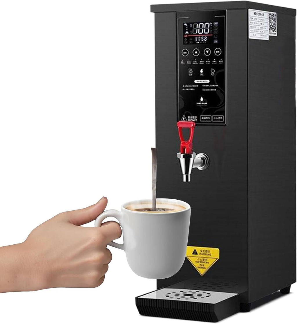 Commercial Water Boiler Dispenser, Hot Water Dispenser Countertop 3000W, with Drip Tray, LCD Touch Screen, for Tea Coffee Shop Dessert Shop Hotel,Black