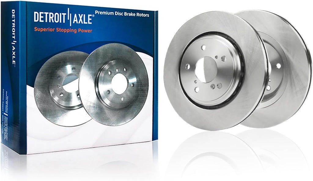 Detroit Axle - 10pc Brake Kit for Acura 2014-2016 MDX, Disc Brakes Rotors Ceramic Brake Pads 2014 2015 2016 Replacement: 12.60' inch Front and 12.98' inch Rear Rotors