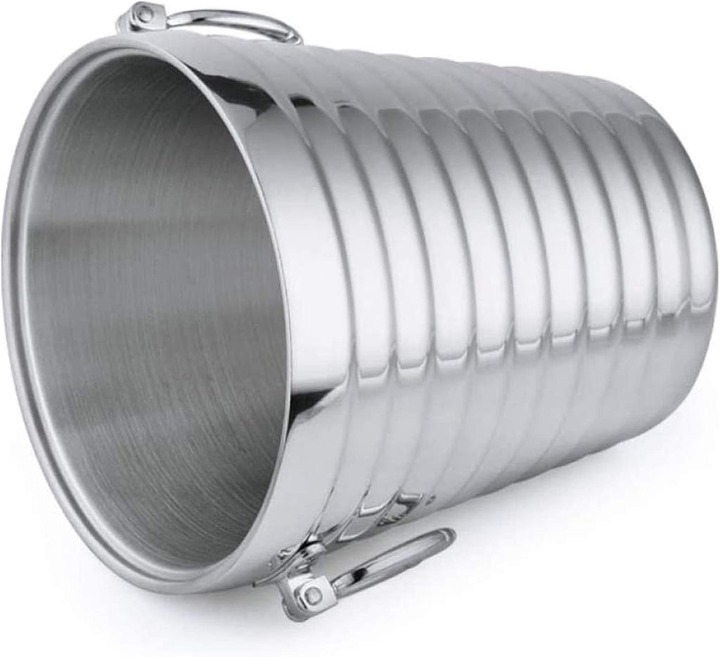 Ice Bucket with Lid, Tongs and Handle - Wall Insulated Stainless Steel for Entertaining, Parties, Barware