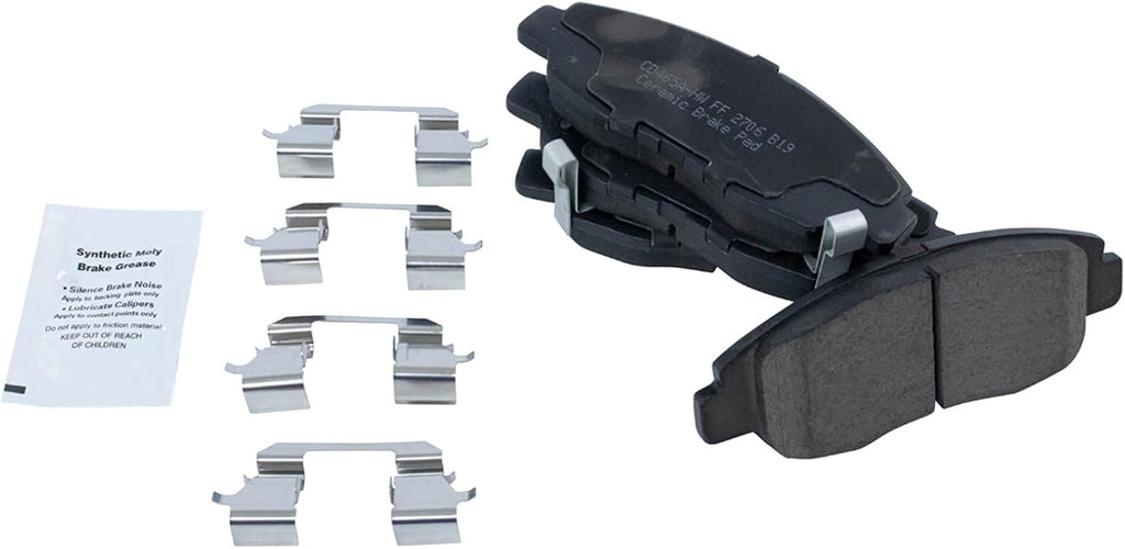 TRQ Front Brake Pad and Rotor Set Ceramic Vented Rotors Calipers Compatible with 1996-2005 Honda Civic 2010-2014 Insight