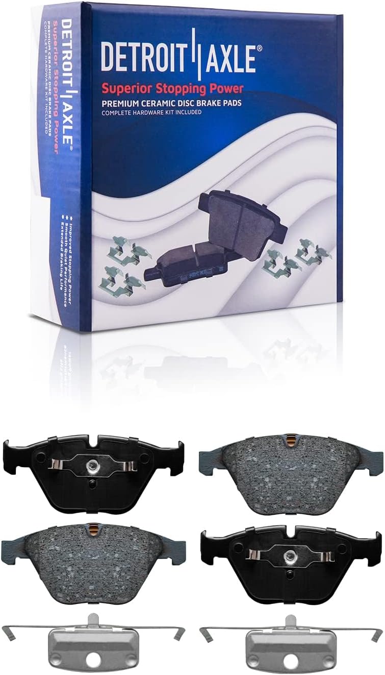 Detroit Axle - Brake Kit for 2013-2015 BMW X1, 2010-2013 328i 328i xDrive, Front Rear Drilled Rotors Brake Pads + 2 Front Brakes Calipers w/Bracke - 12pc Set