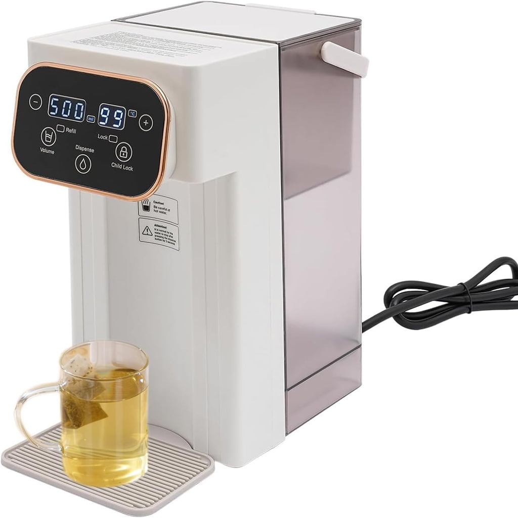 Instant Hot Water Dispenser, 2000W Countertop Water Filter System with 3L Super Large Water Tank and Safety Lock, 12 Temperatures&8 Volume Settings, Instant Heating for Coffee & Tea