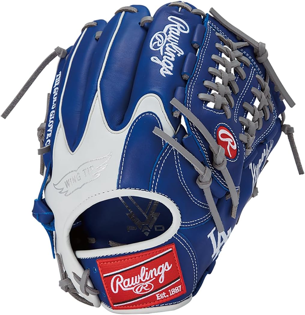 Rawlings Baseball Glove Soft Adult Hyper TECH MLB Team GR5HTMN55W Dodgers [All Fielders] Size 11.75 *Left Throwing (Right Handed)