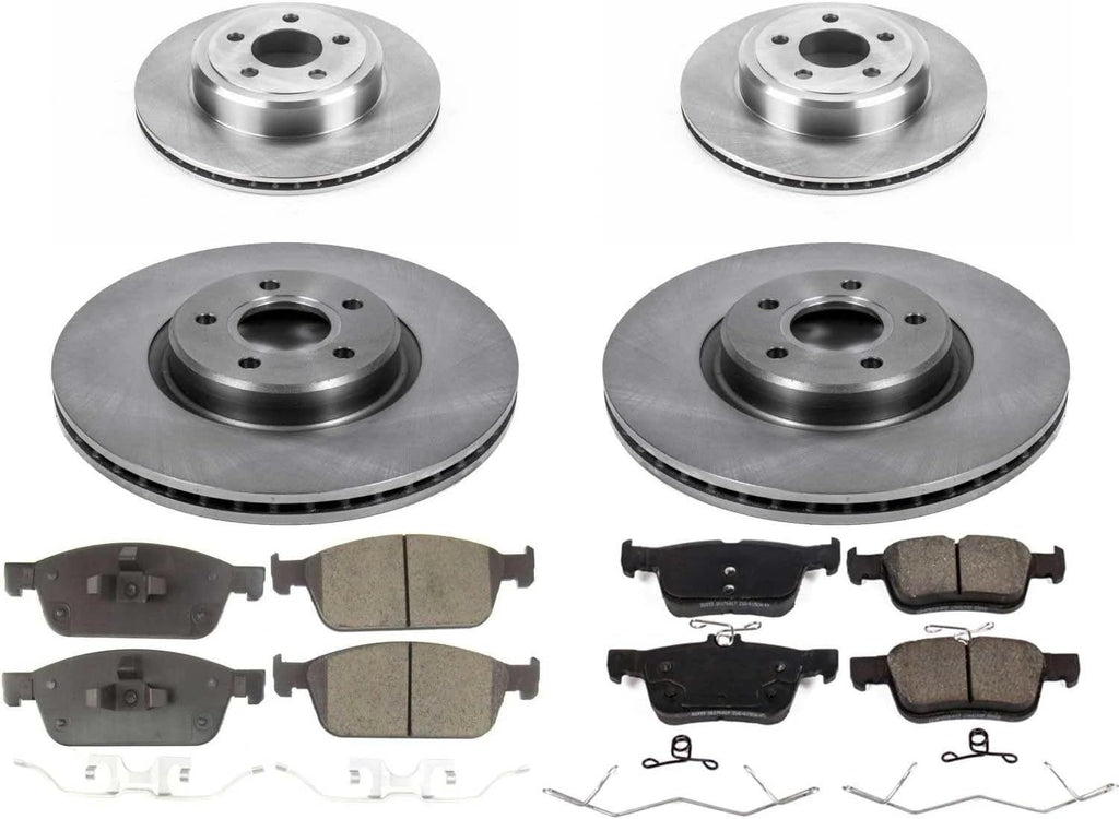 PowerStop Front and Rear Brake Kit for Ford Escape 2017-19 - Z17 Ceramic Brake Pads & Disc Rotors Replacement, KOE7569