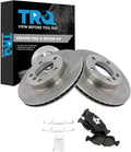 TRQ Front Brake Pad and Rotor Set Ceramic Compatible with 1992-1998 BMW 318i 1993-1997 318is 1992-1995 325i 325is 1996-1998 328i 1996-1999 328is