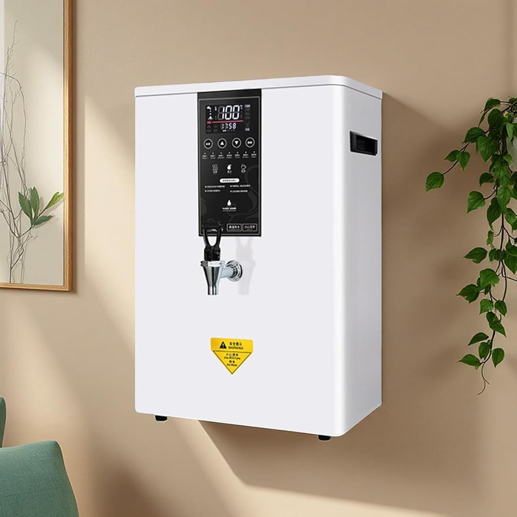 Commercial Step-Heating Hot Water Dispenser 50L/H 60L/H 80L/H Electric Water Boiler Machine,Wall-Mounted Combination Kettle for Milk Tea Shops Restaurants Black-50L