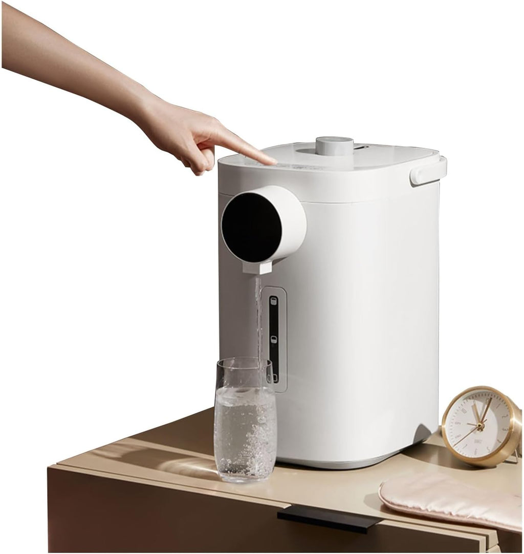 SinSed electric hot water dispenser electric kettle 5L capacity household thermal insulation desktop water boiler double layer multi-mode boiling water white/blue(Color:a), Size