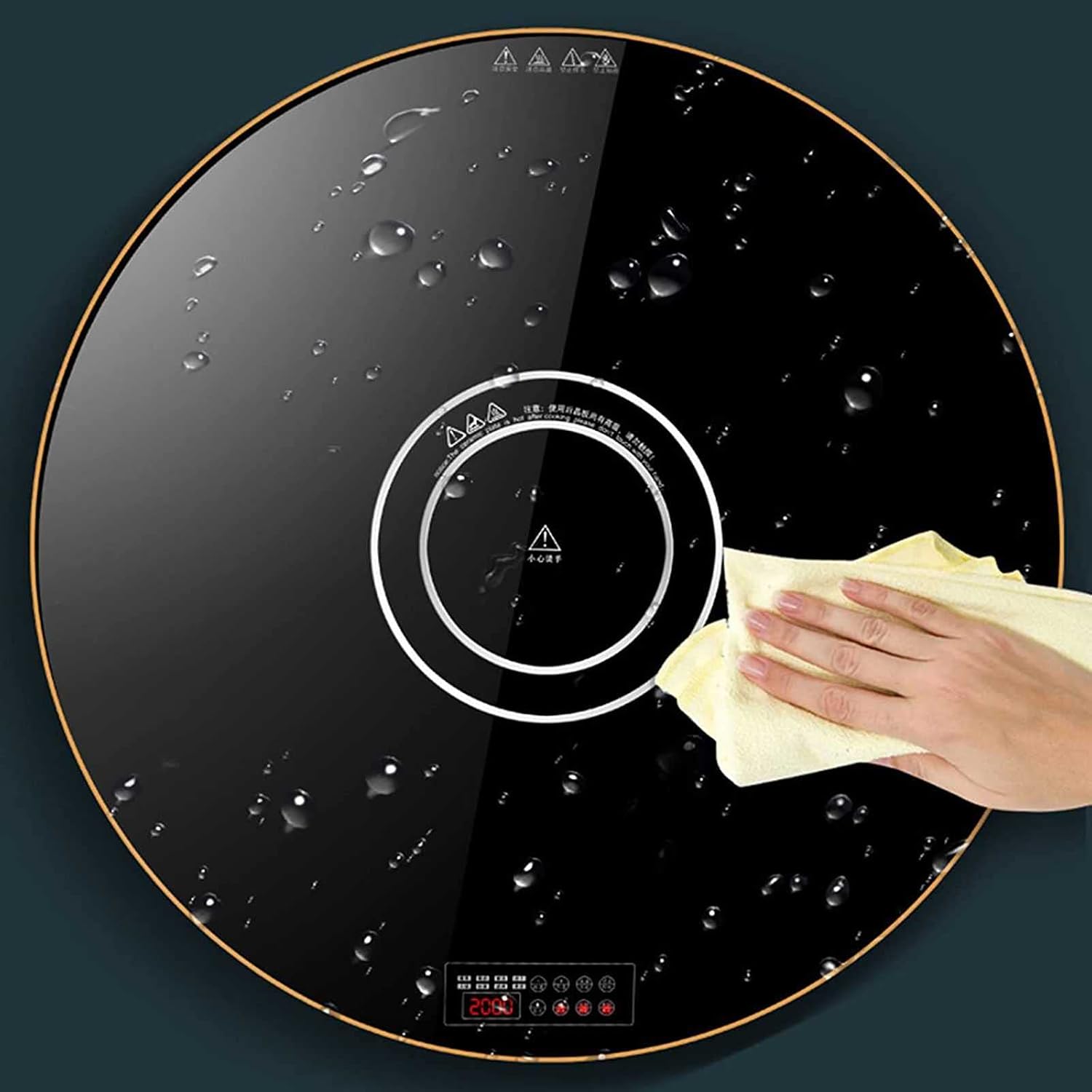 24' Electric Warming Tray, Multifunctional Hotplates with Adjustable Temperature and Touch,Tempered Glass Surface for Buffets Party, Parties,Dinners