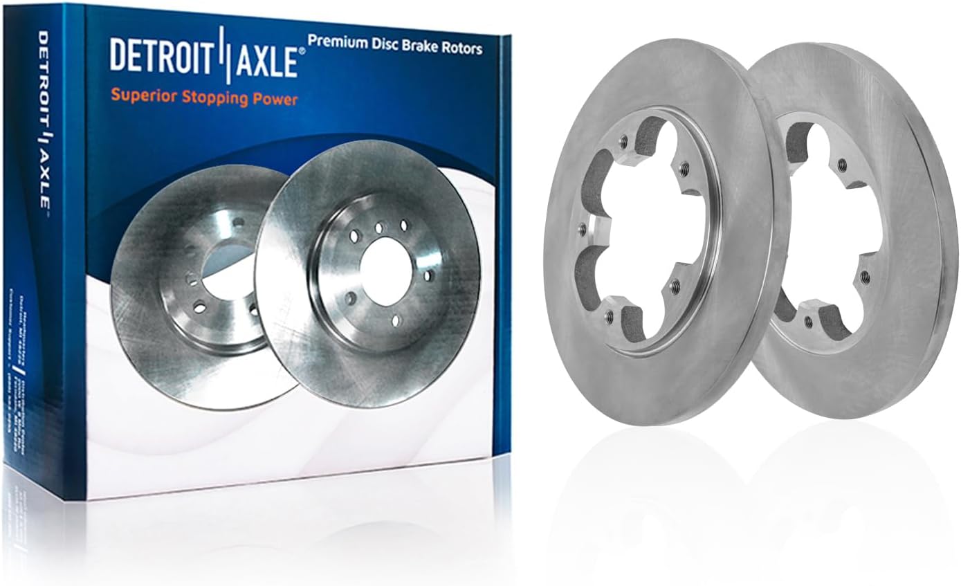 Detroit Axle - Brake Kit for 2015-2019 Ford Transit-150 Transit-250 Transit-350, Disc Brake Rotors Ceramic Brakes Pads with Hardware 2016 2017 2018 Replacement : 12.13' inch Front and Rear Rotors
