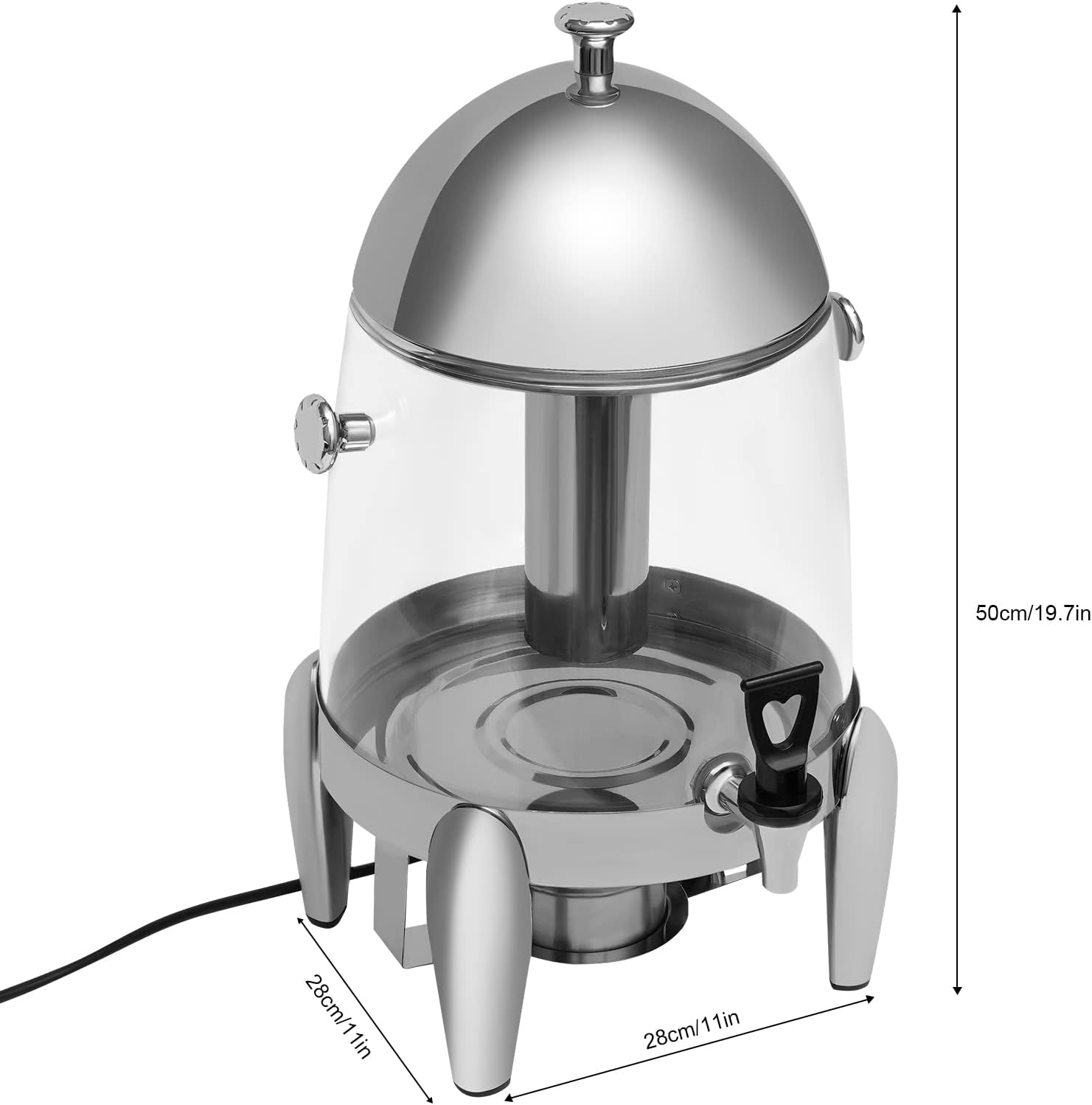 Hot Beverage Dispenser, 3.2 Gallon 12L Stainless Steel Coffee Urns Drink Dispenser for Hot & Cold Drinks, Hot Water Urn for Catering
