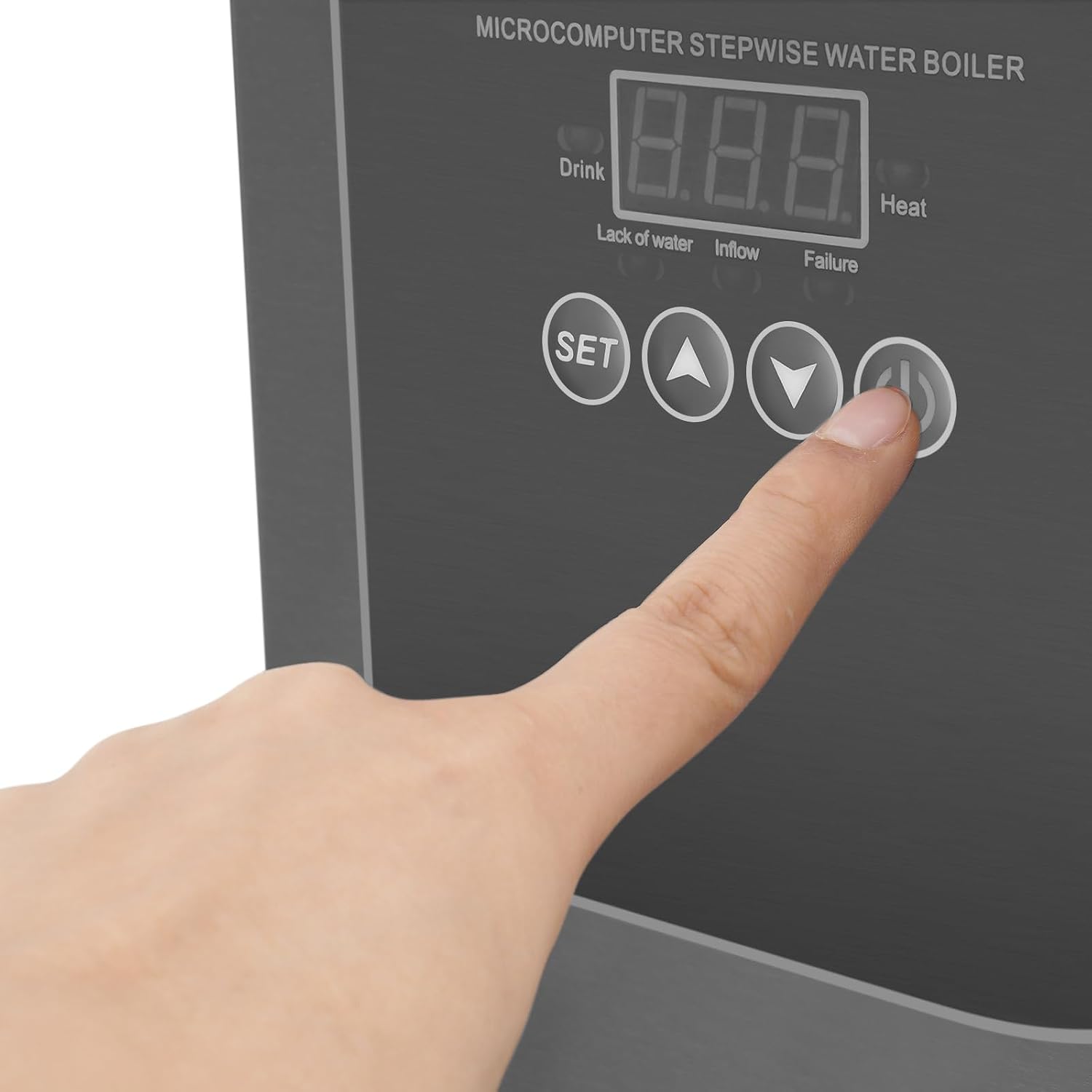 Hot Water Dispenser, Water Boiler Electric Warmer, Step-Heating Automatic Electric Hot Water Dispenser Countertop for Restaurant, Hotel, Office 3000W 7.9GAL Silver
