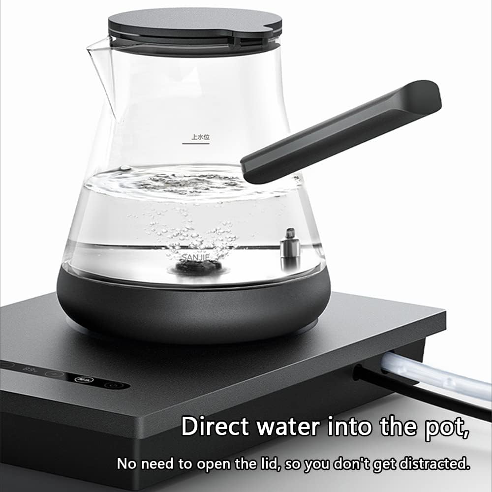 Tea Set Electric Kettle, Temperature Adjustment, Water on The Bottom, Quiet Fast Boiling Tea Tray Set, Automatic Tea Kettle Special,A