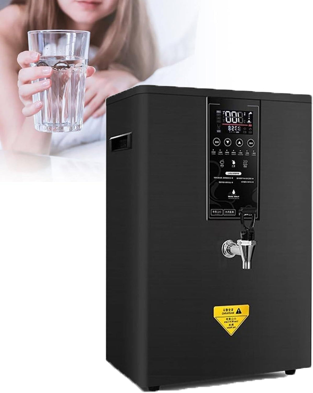 Wall-Mounted Hot Water Dispensers, Instant Water Boiler Lectric Kettles Electric Water Dispenser, 50L 60L 80L Hot Water Boiler Dispenser, Automatic Hot Water Dispenser, For Coffee Tea Shop,50L-Black