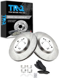 TRQ Front Brake Pad and Rotor Set Ceramic Vented Rotors Compatible with 2007-2013 Acura MDX 2014-2020 RLX 2010-2013 ZDX 2009-2015 Honda Pilot