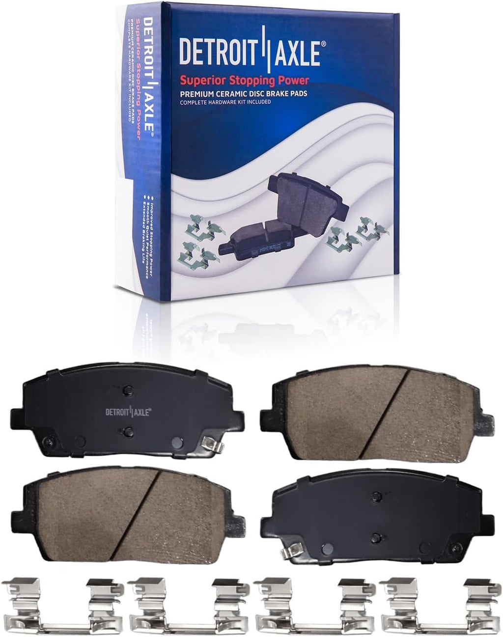 Detroit Axle - Brake Kit for Hyundai Palisade 2020, Disc Brake Rotors Ceramic Brakes Pads with Hardware Replacement : 13.39' inch Front and 12.01' inch Rear Rotors