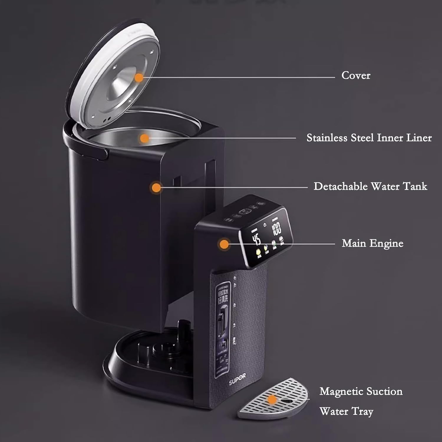 Water Dispenser Intelligent Digital Display of Water Dispenser Multifunctional Constant Temperature Electric Water Bottle Detachable Water Electric Water Kettle Hot & Cold Water Dispensers