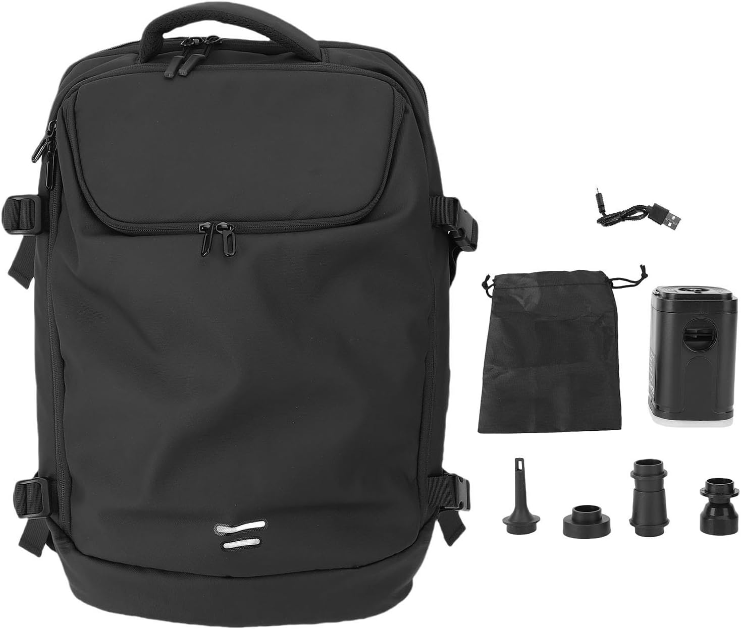 Yoidesu Vacuum Backpack, 35-50L Expandable Vacuum Compression Bag with Pump Vacpack Backpack with USB Charging, Space Saver Bags for Travel Camping