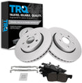 TRQ Front Brake Pad and Rotor Set Ceramic G Coated Vented Rotors Compatible with 2012-2020 Dodge Durango Jeep Grand Cherokee
