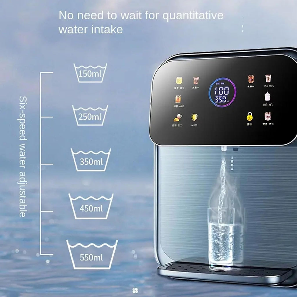 Instant Hot Water Dispenser, Wall-Mounted Water Boiler, with LCD Display+Child Lock, Automatic Water Dispensing, Heating Waters Capacity 35L/h, for Coffee Home Office,B
