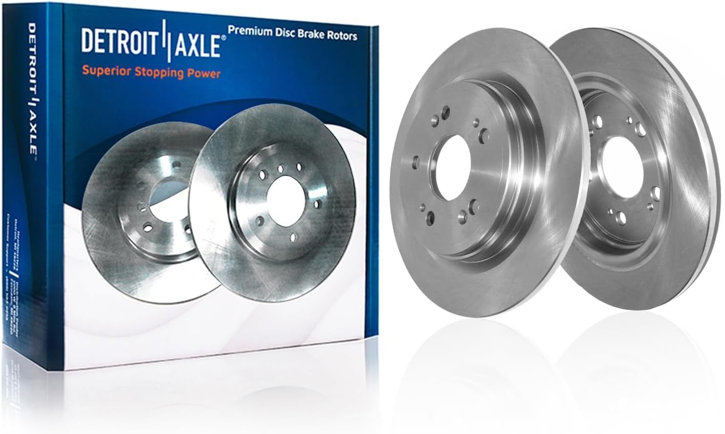 Detroit Axle - Brake Kit for Acura 2014 2015 2017 2018 RLX [Sport Hybrid SH-AWD], Disc Brakes Rotors Ceramic Brake Pads Replacement: 12.99' inch Front and 12.20' inch Rear Rotors