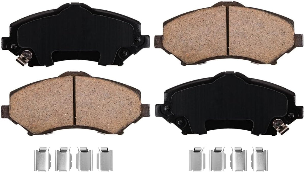 Detroit Axle - Front Brake Kit for 2009 2010 2011 2012 Dodge Journey, Drilled & Slotted Disc Brake Rotors Ceramic Brakes Pads Brakes Calipers Replacement: 11.89' inch Rotor