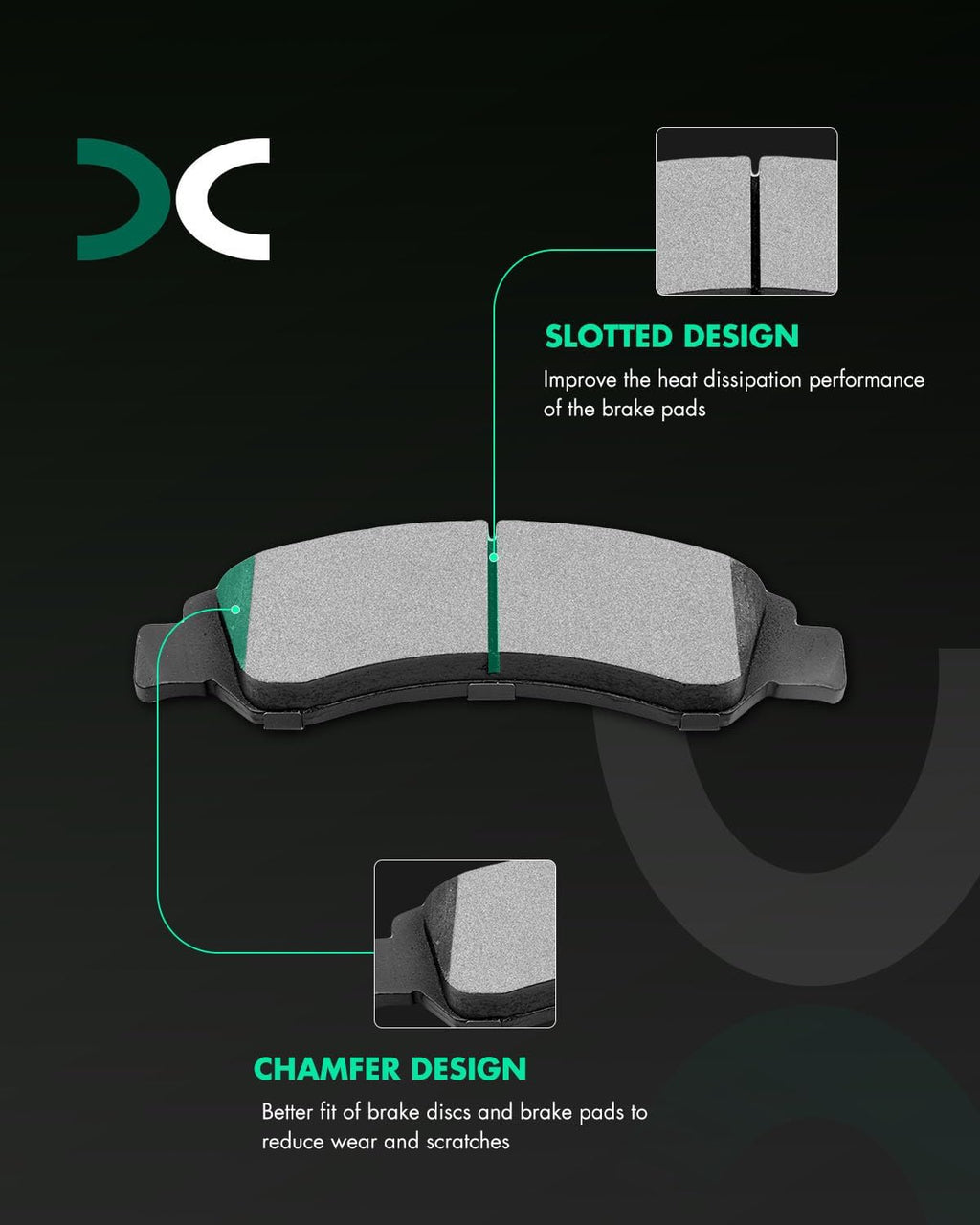 SCITOO Front 12.99' Brake Pads and Rotors Kits Fit For Cadillac 2007 2008 2009 2010 2011 2012 2013 2014 2015 2016 2017 2018 2019,For Chevrolet 2005-2019,For GMC 2005-2019