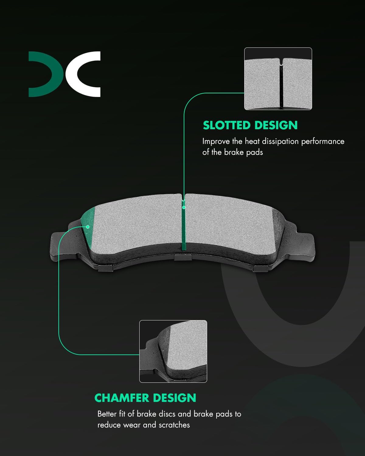 SCITOO Front 12.99' Brake Pads and Rotors Kits Fit For Cadillac 2007 2008 2009 2010 2011 2012 2013 2014 2015 2016 2017 2018 2019,For Chevrolet 2005-2019,For GMC 2005-2019